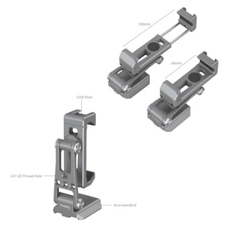 SmallRig 5338 - uchwyt na telefon z mocowaniem Arca_Najważniejsze elementy_3